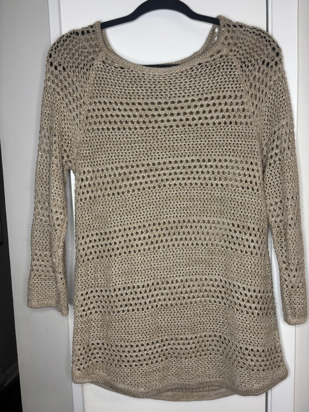 Open knit beachy boho top
